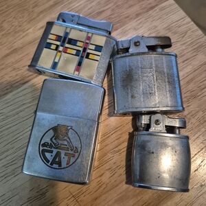 CAT Silver Lighter Set with Colorful Design